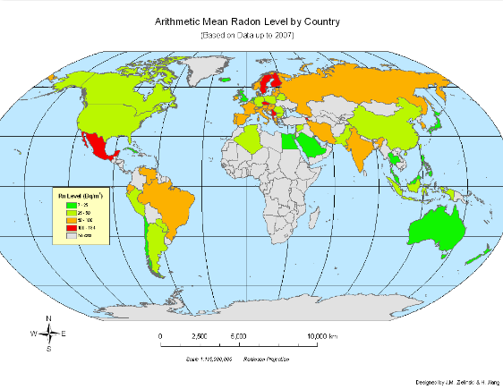 Radon Level Map